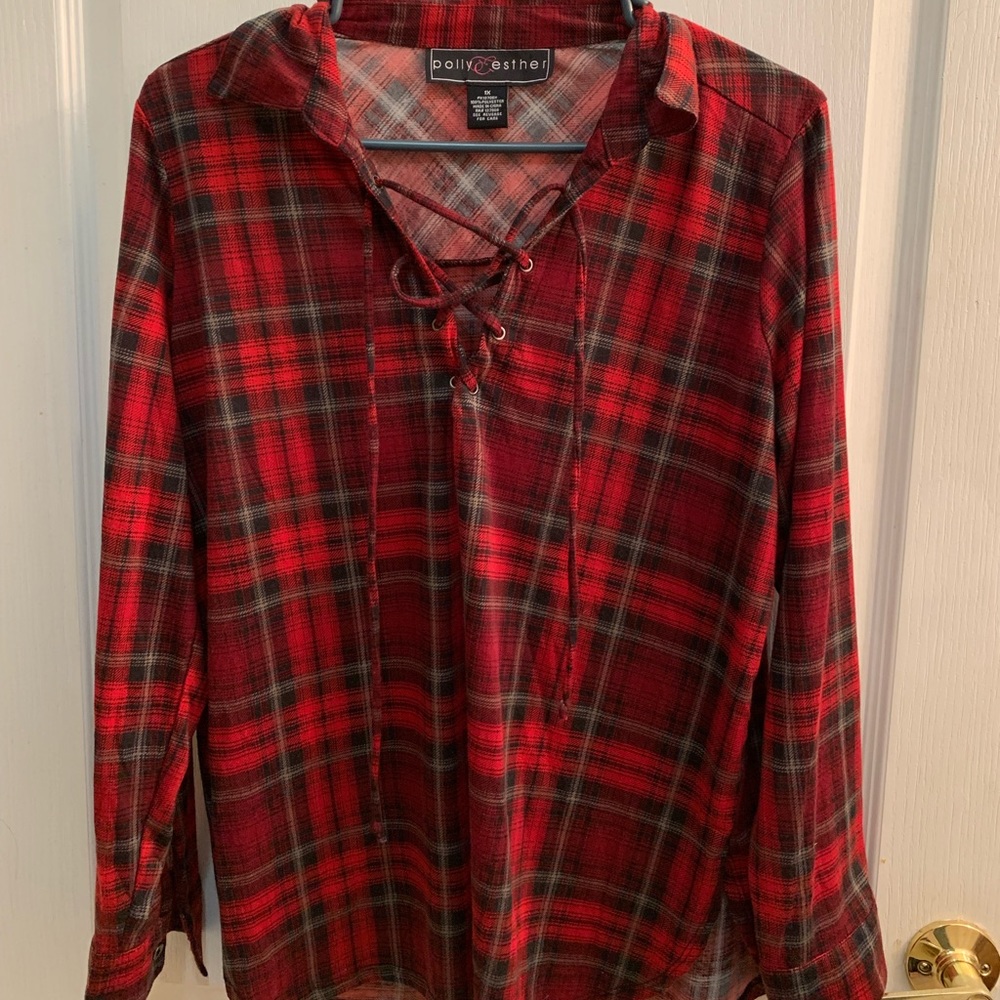 Red laced flannel